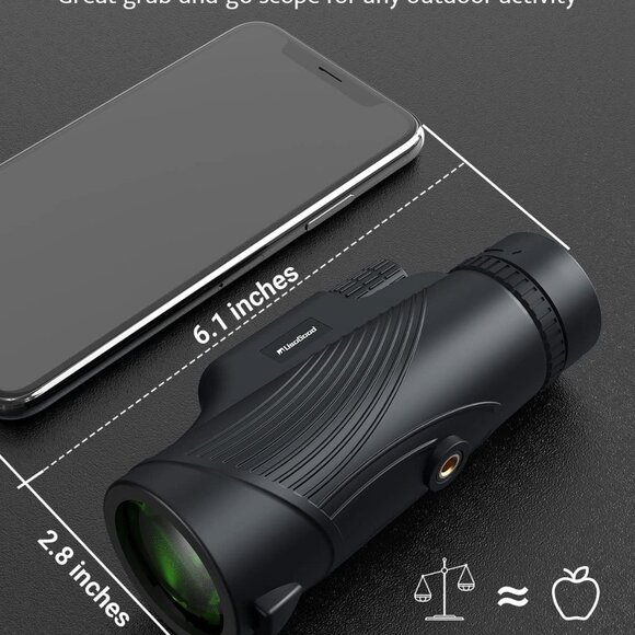 Black OLIMT 10x42 Handheld Portable Monocular Telescope with Case - Picture 3 of 12